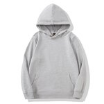 Heavyweight Hoodies Supplier - Autumn Winter Customized Printed Plush Thickened Solid Color Men's Fashion