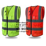 High Vis Reflective Vest Supplier - Breathable Fabric Multi-pocket Traffic Gas Station Work