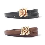 Rose Flower Buckle Thin Belt Manufacturer - Bulk PU Slimming Belt