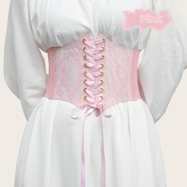 Lace Strap Leather Waist Cincher Manufacturer - Custom Retro Style