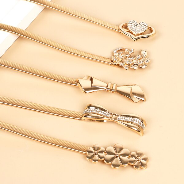 Elastic Metal Waist Chain Manufacturer - Bulk Gold Thin Belt