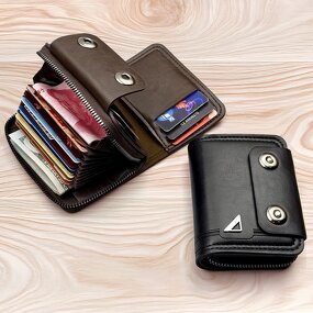 Accordion Card Holder Manufacturer - Bulk Retro Zipper ID Storage Bag