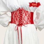 Lace Strap Leather Waist Cincher Manufacturer - Custom Retro Style