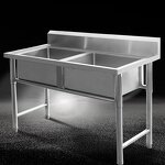 Free Standing Stainless Steel Sink Supplier - Hotel Restaurant Heavy Duty Single Double