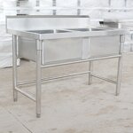 Free Standing Stainless Steel Sink Supplier - Hotel Restaurant Heavy Duty Single Double