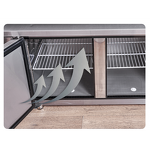 Sandwich Prep Table Supplier - Commercial 3 Doors Stainless Steel Salad Display Fridge