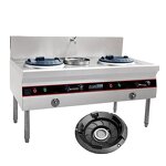 Industrial Gas Range Stove Supplier - Two Wok Restaurant Equipments Burner Stand Cooker
