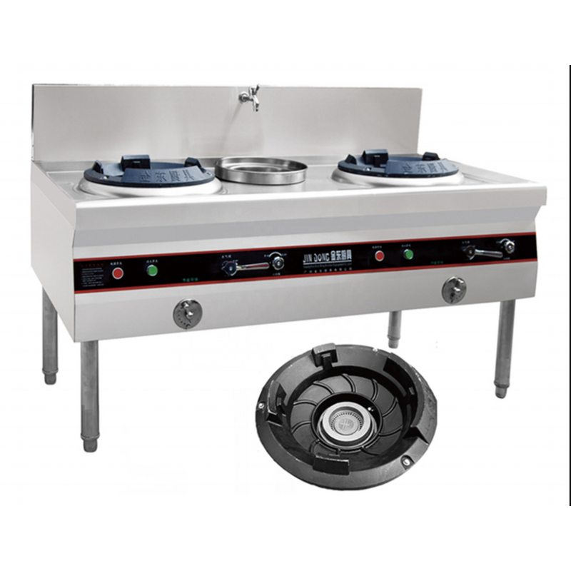 Gas Cooking Stove Supplier - Commercial Kitchen Stainless Steel Double Burners High