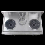 Kitchen Gas Stove Factory - Stainless Steel Double Shell with Two Burners Catering