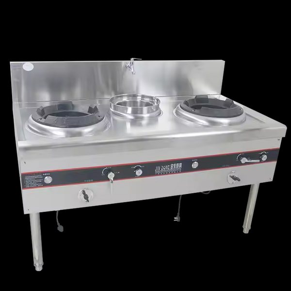 Kitchen Gas Stove Factory - Stainless Steel Double Shell with Two Burners Catering