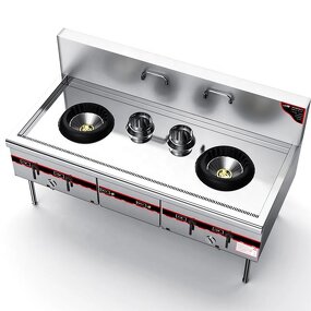 Gas Wok Range Factory - Kitchen Restaurant Cooking Stove Stainless Steel Restaurant