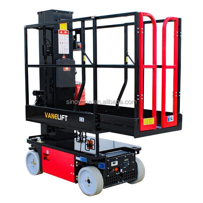 Trackless Aerial Work Platform Factory - 3.6-6 m Battery Power Telescoping Mast Elevator