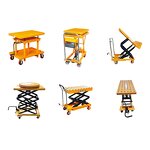 Manual Hydraulic Lift Table Manufacturer - Heavy Duty 1-2 Ton CE Hand Push Lifting Cart