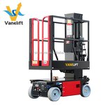 Trackless Aerial Work Platform Factory - 3.6-6 m Battery Power Telescoping Mast Elevator