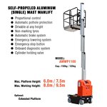 Portable Aluminum Mast Man Lifter Supplier - Telescopic 6-11m Automatic Aerial Working