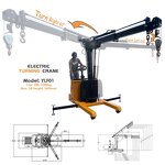 Full Electric Turning Crane Supplier - 1-2 Ton 120 Degree Hook Lifter Remote Wireless