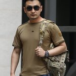 Tactical T-Shirt Manufacturer - Olive Green Camouflage Training Shirt OEM/ODM