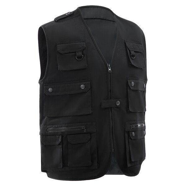 Tactical Vest Manufacturer - 7 Pocket Black Tactical Vest OEM/ODM