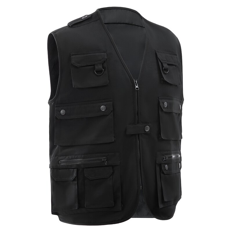 Tactical Vest Manufacturer - 7 Pocket Black Tactical Vest OEM/ODM