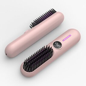 Hair Straightener Manufacturer - Rechargeable Mini Straightening Brush OEM/ODM