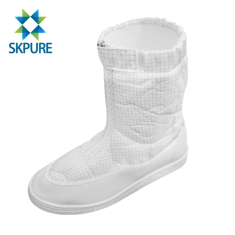 ESD Cleanroom Boots Supplier - 5MM Strip White Anti Static