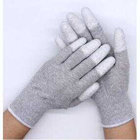 ESD Glove Supplier - PU Nitrile Coated Carbon Fiber Anti Static