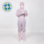 ESD Coverall Factory - Custom Design Conductive Fabric for Cleanroom