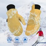Snowboard Gloves Supplier - High Quality Fitting Leather Mitten