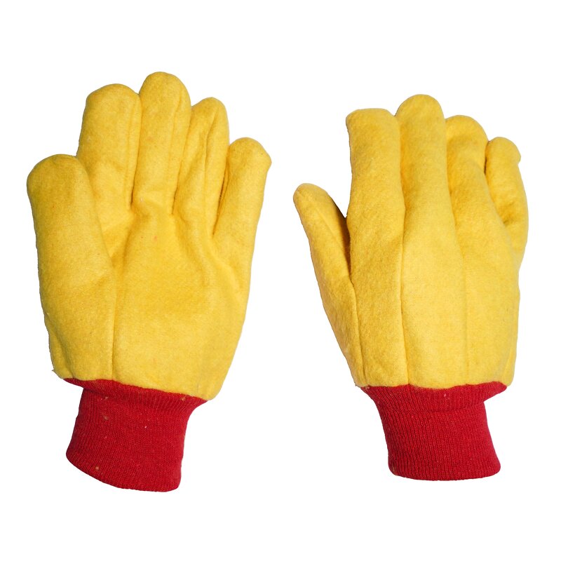 Work Gloves Supplier - Yellow Thick Heat Resistant Knitted
