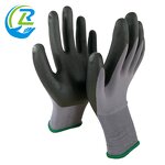 Cut Resistant Gloves Factory - Black Polyester Coated Nitrile Sandy