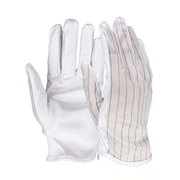 ESD Gloves Factory - Anti Static White Fabric Industrial