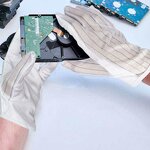 ESD Gloves Factory - Anti Static White Fabric Industrial