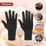 Motorcycle Gloves Supplier - Custom Mens Warm Black Silk Liner