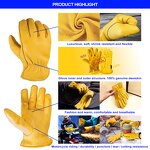 Motorcycle Gloves Supplier - Snow Yellow Elk Deerskin Leather