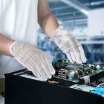 ESD Gloves Factory - Anti Static White Fabric Industrial