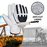 Mechanic Gloves Factory - Leather Cut Resistant Oilfield Mining