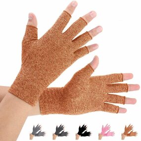 Arthritis Gloves Supplier - Breathable Pain Relieve Half Fingers