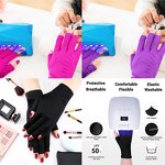 UV Protection Gloves Supplier - Fingerless UPF50+ for Nail Salon