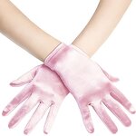 Satin Gloves Factory - Women Lady Short Wrist Elegant Opera