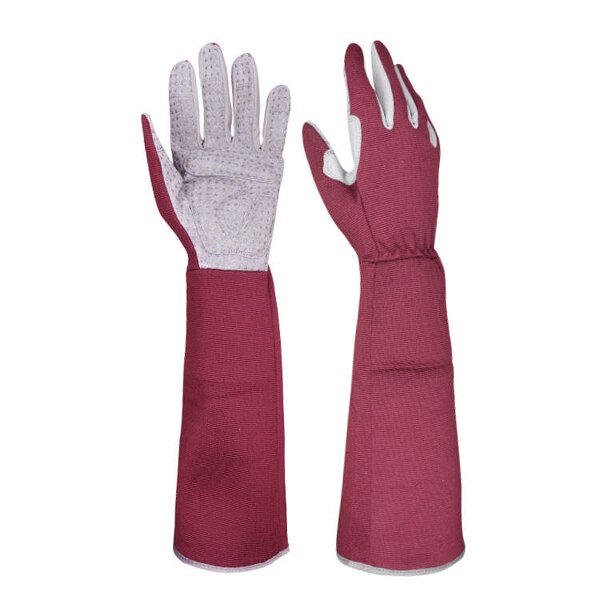Gardening Gloves Factory - Custom Floral Leather Elbow for Women
