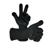 Heat Resistant Gloves Supplier - Black Aramid 800 Degree BBQ
