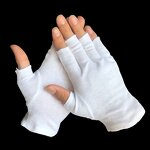 Cotton Gloves Factory - Half Finger Plain Back Custom Color