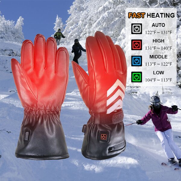 Heated Gloves Manufacturer - Leather Waterproof USB Rechargeable