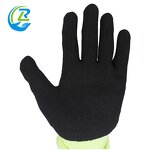 Protective Gloves Supplier - Black Polyester Dipped Nitrile Sandy