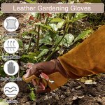 Gardening Gloves Manufacturer - Puncture Proof Leather Long Cuff