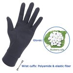 Motorcycle Gloves Supplier - Custom Mens Warm Black Silk Liner
