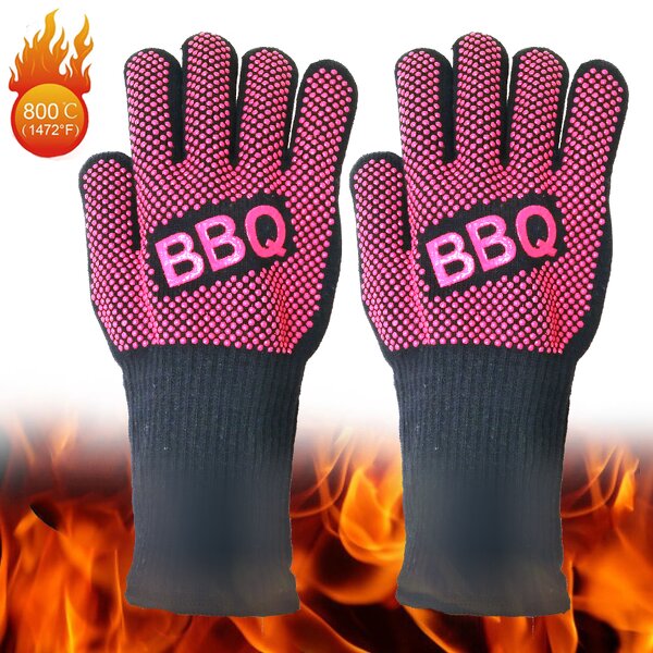 Silicone Oven Gloves Supplier - Double Layer Heat Proof Barbecue