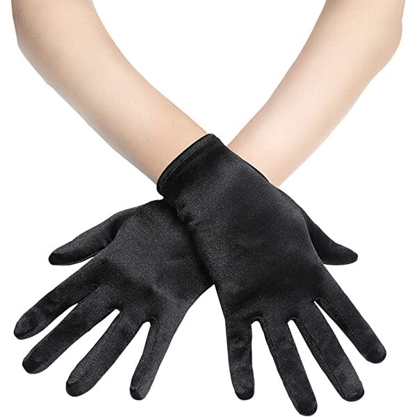 Satin Gloves Factory - Women Lady Short Wrist Elegant Opera