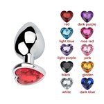 3Pcs Set Luxury Metal Butt Toys Heart Shaped Anal Trainer Jewel Butt Plug Kit S&M Adult Gay Anal Plugs Woman Men Sex Gifts
