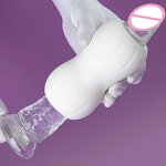 Soft Tpe Vaginal Male Masturbation Cup Sex Toys for Adult Men Portable Privacy Glans Massager Delayed Penis Ejaculation Trainer